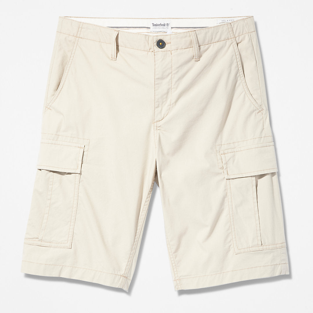 Mens Timberland Poplin Cargo Shorts for Men in Beige