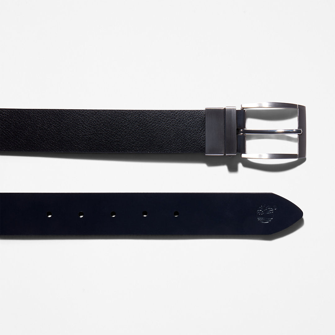 Mens Timberland Reversible Leather Belt for Men in Navy