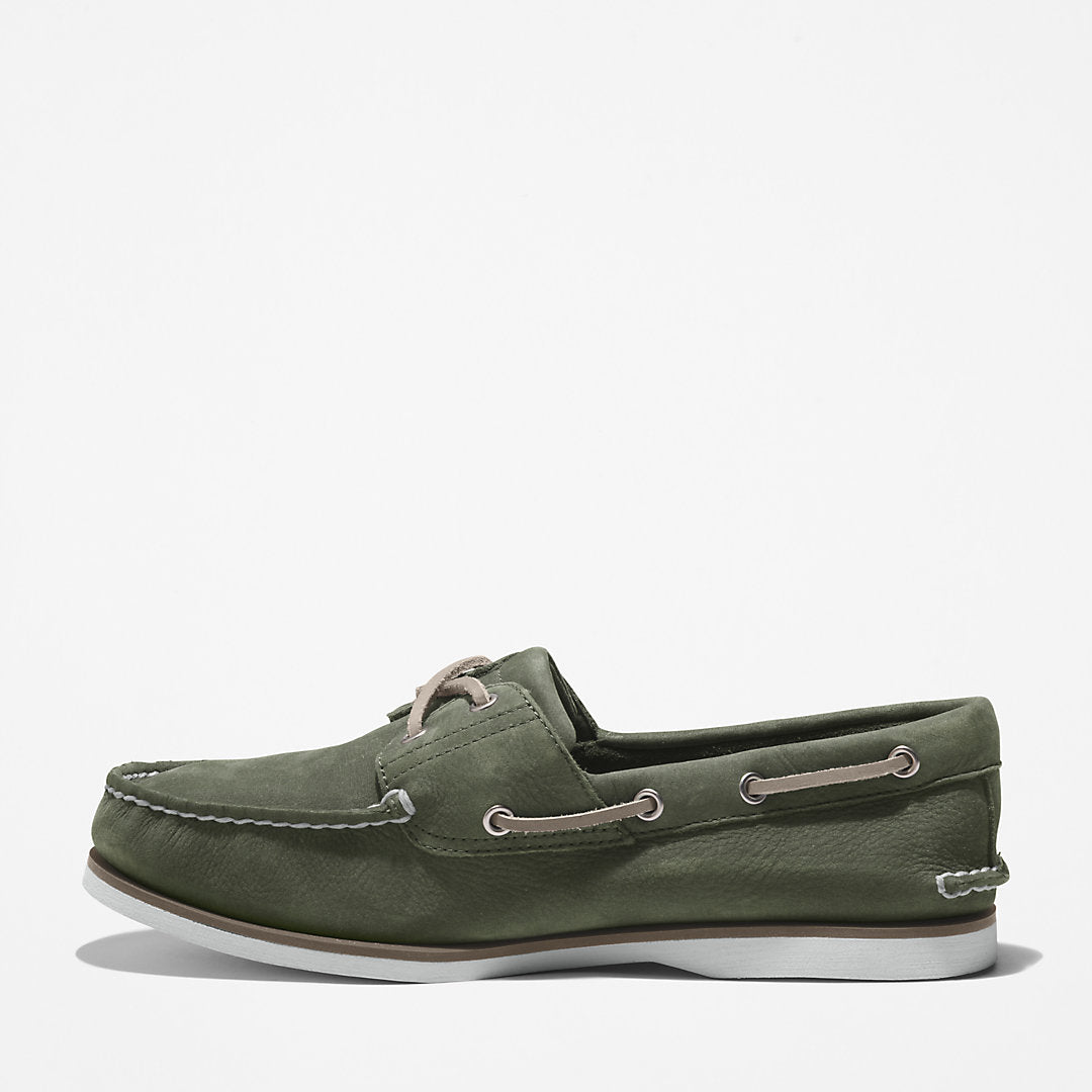 Mens Timberland Timberland® 2-Eye Classic Boat Shoe for Men in Dark Green