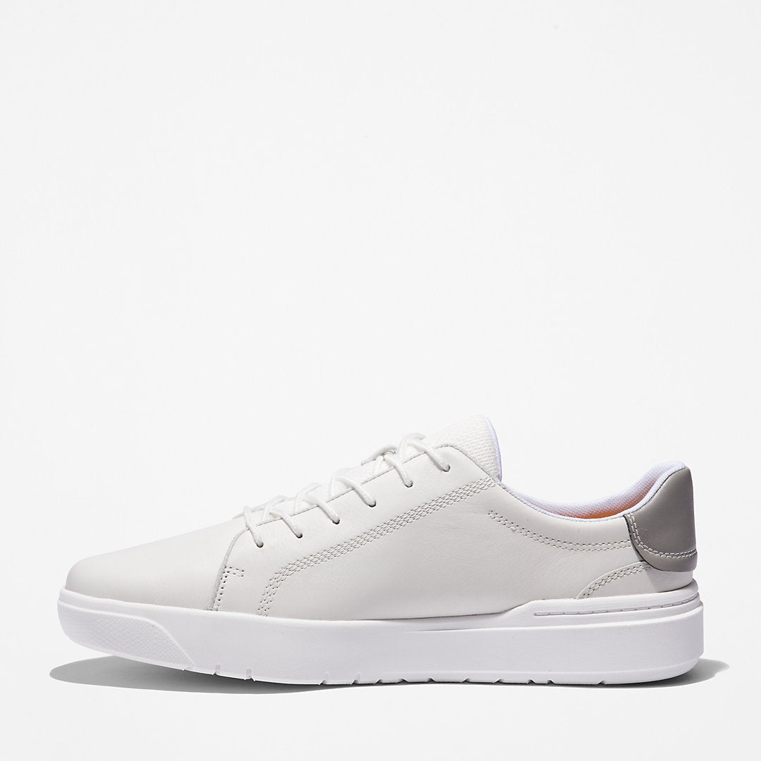 Mens Timberland Seneca Bay Leather Trainer for Men in White