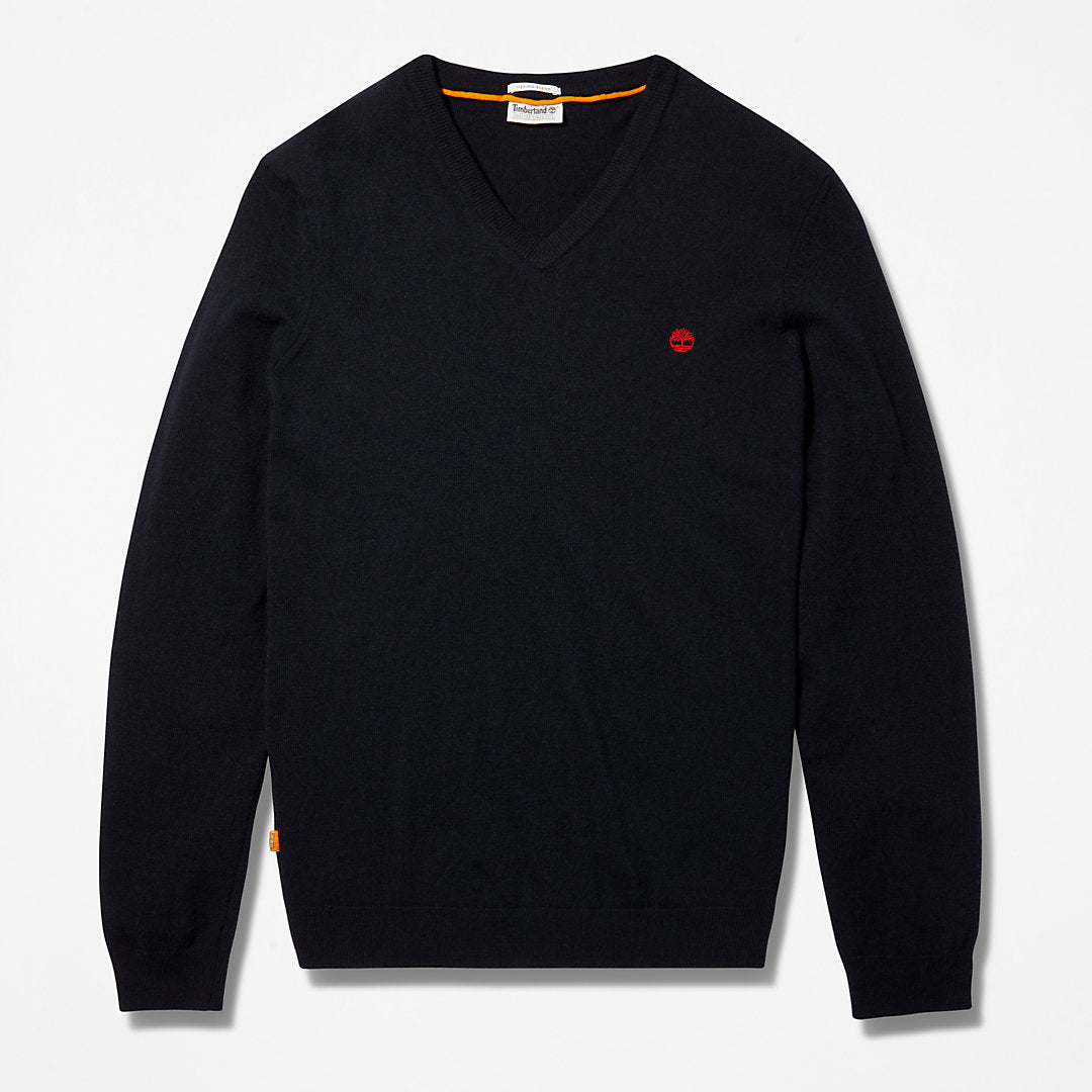 Mens Timberland Cohas Brook V-Neck Sweater for Men in Navy