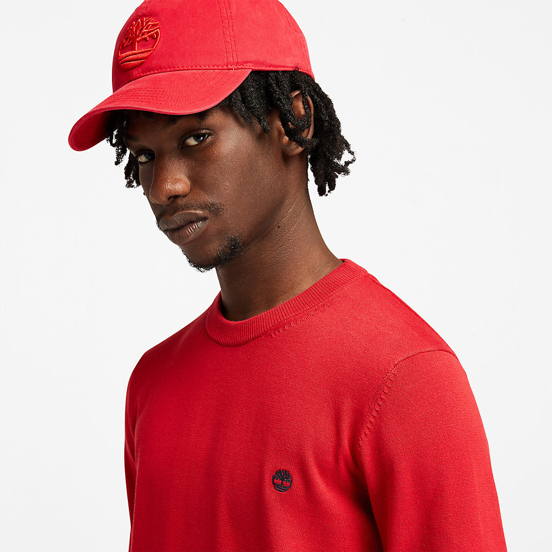 Mens Timberland Williams River Organic Cotton Sweater for Men in Red