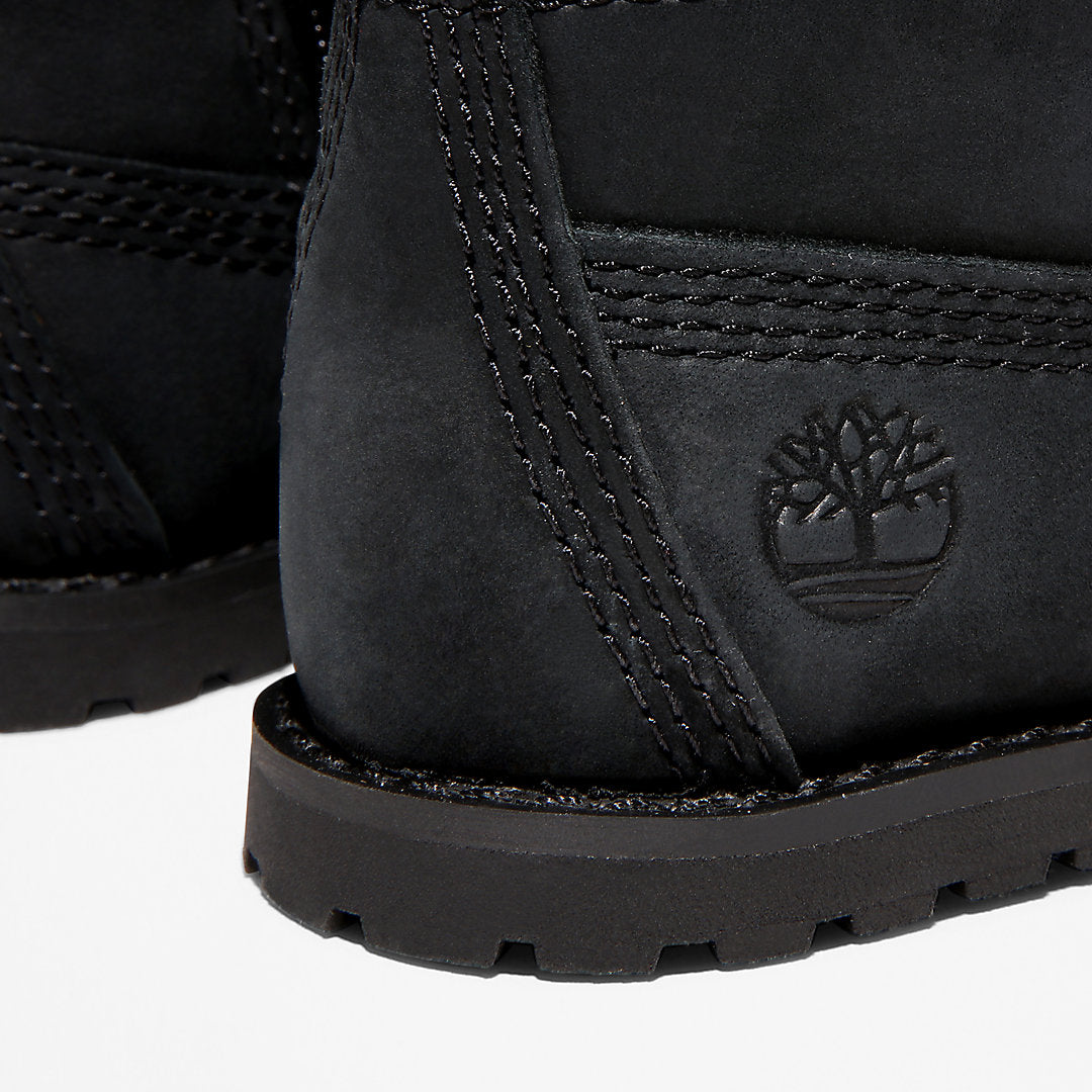 Kids Timberland Toddler Pokey Pine 6-Inch Side-Zip Boots in Monochrome Black