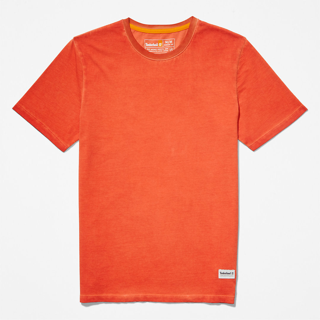Mens Timberland Lamprey River Garment-Dyed T-Shirt for Men in Orange