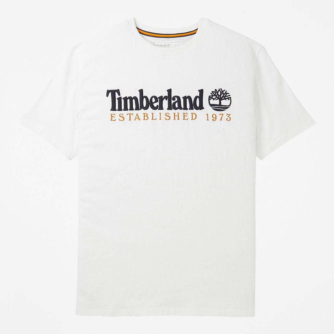 Mens Timberland Outdoor Heritage Linear-Logo T-Shirt for Men in White