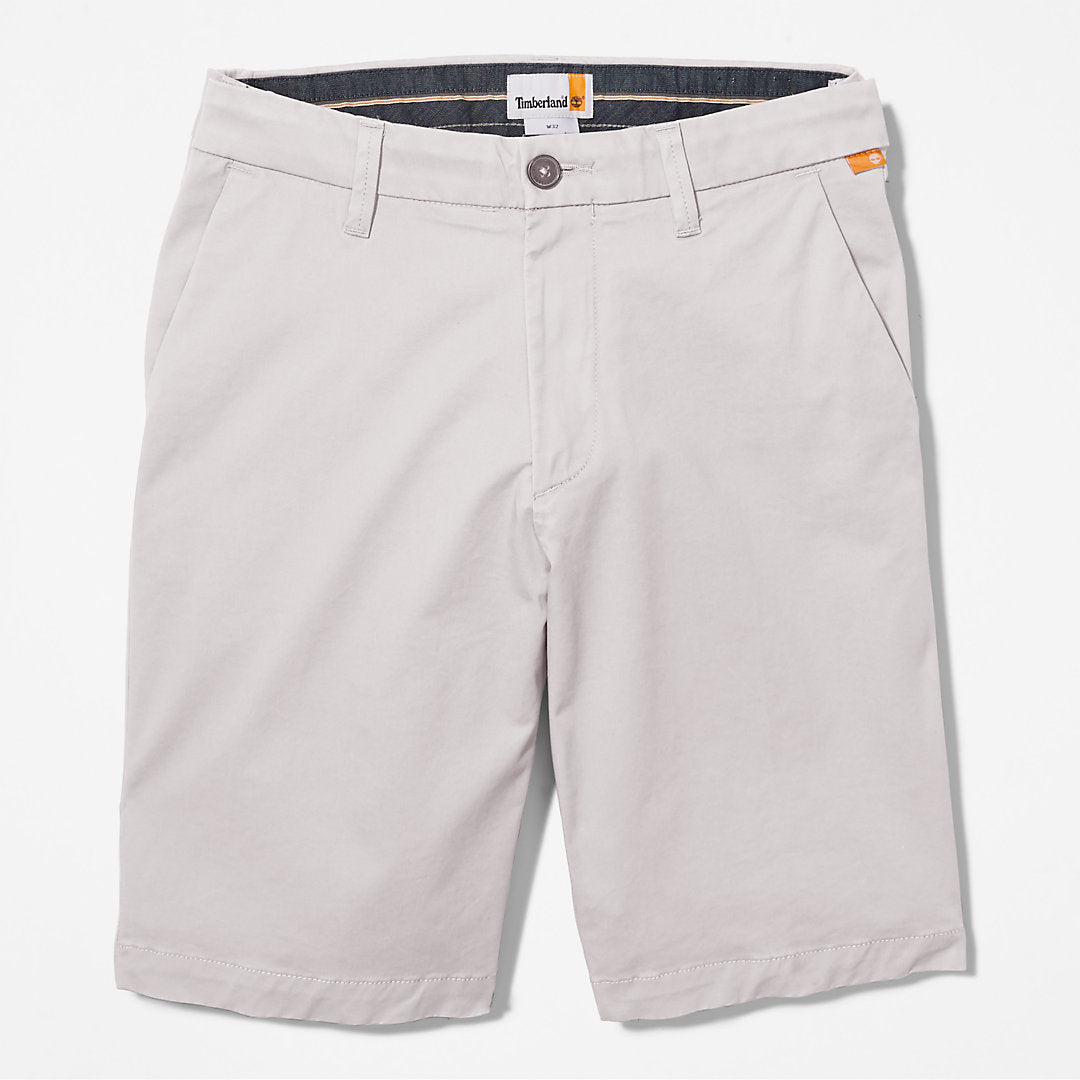 Mens Timberland Squam Lake Stretch Chino Shorts for Men in Grey