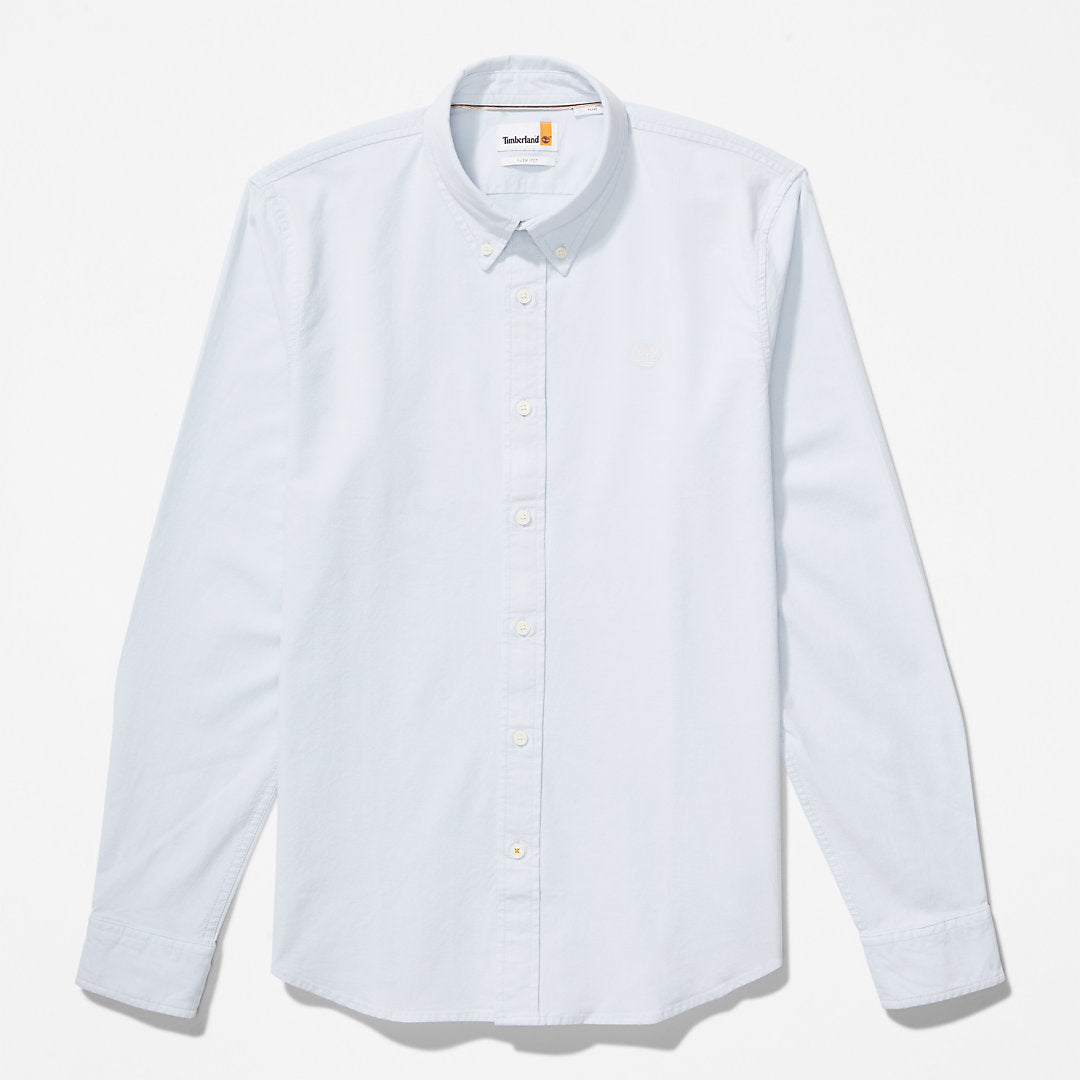 Mens Timberland Pleasant River Slim Oxford Shirt for Men in Light Blue