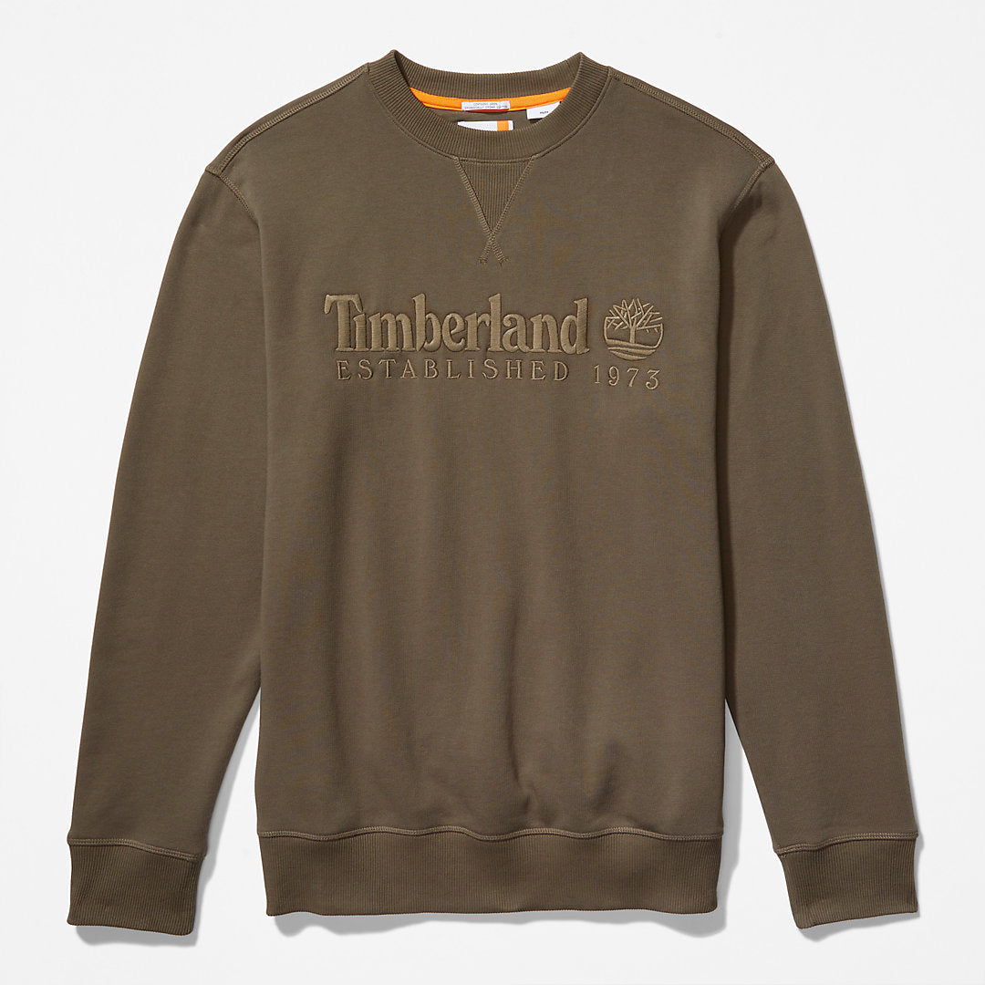 Mens Timberland Outdoor Heritage Crewneck Sweatshirt for Men in Dark Green