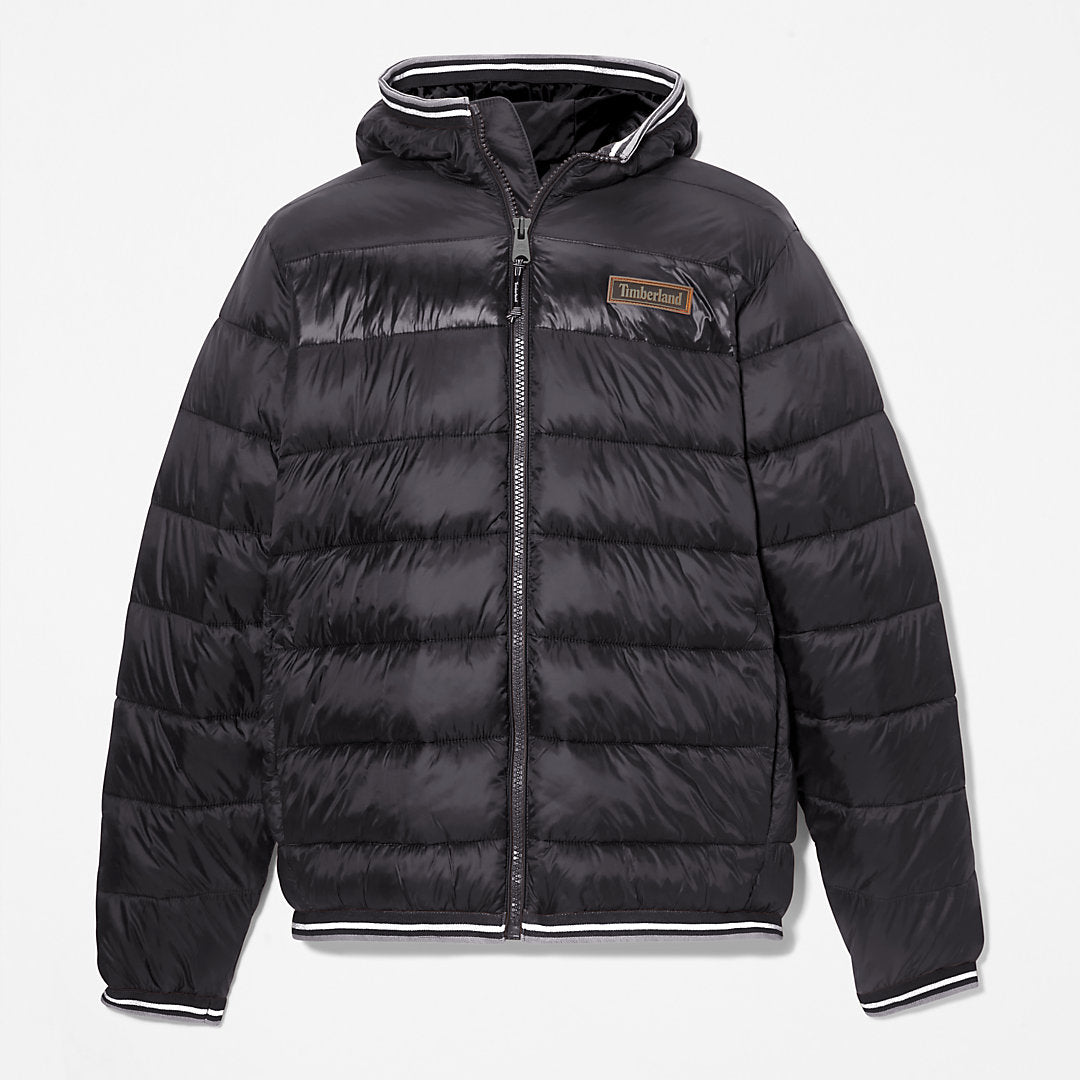 Mens Timberland Garfield Hooded Puffer Jacket for Men in Black