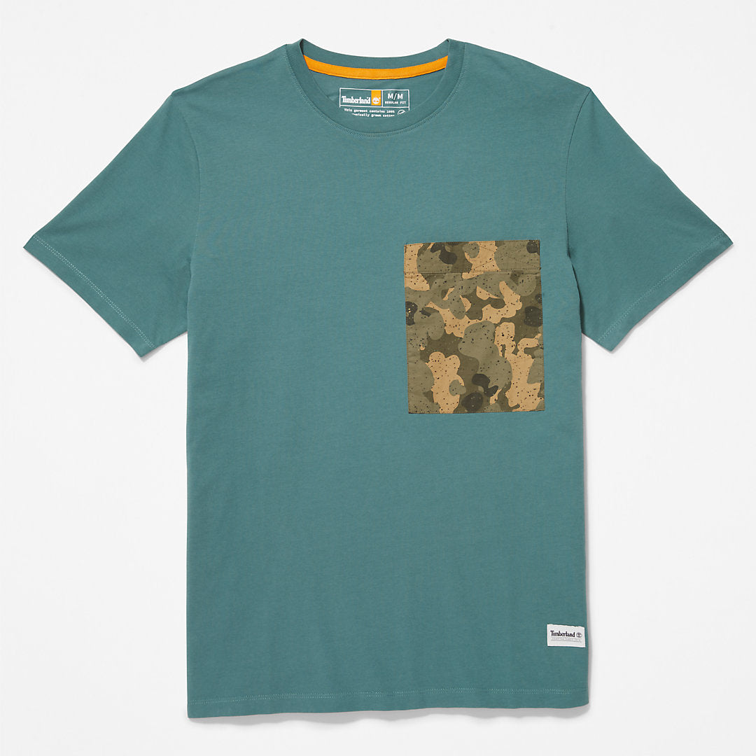 Mens Timberland Outdoor Heritage Camo-Pocket T-Shirt for Men in Green