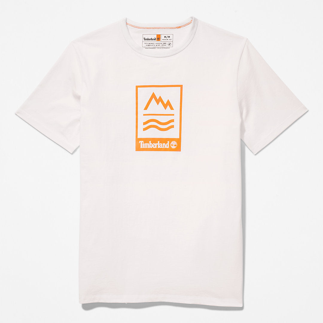 Mens Timberland Mountains-to-Rivers T-Shirt for Men in White