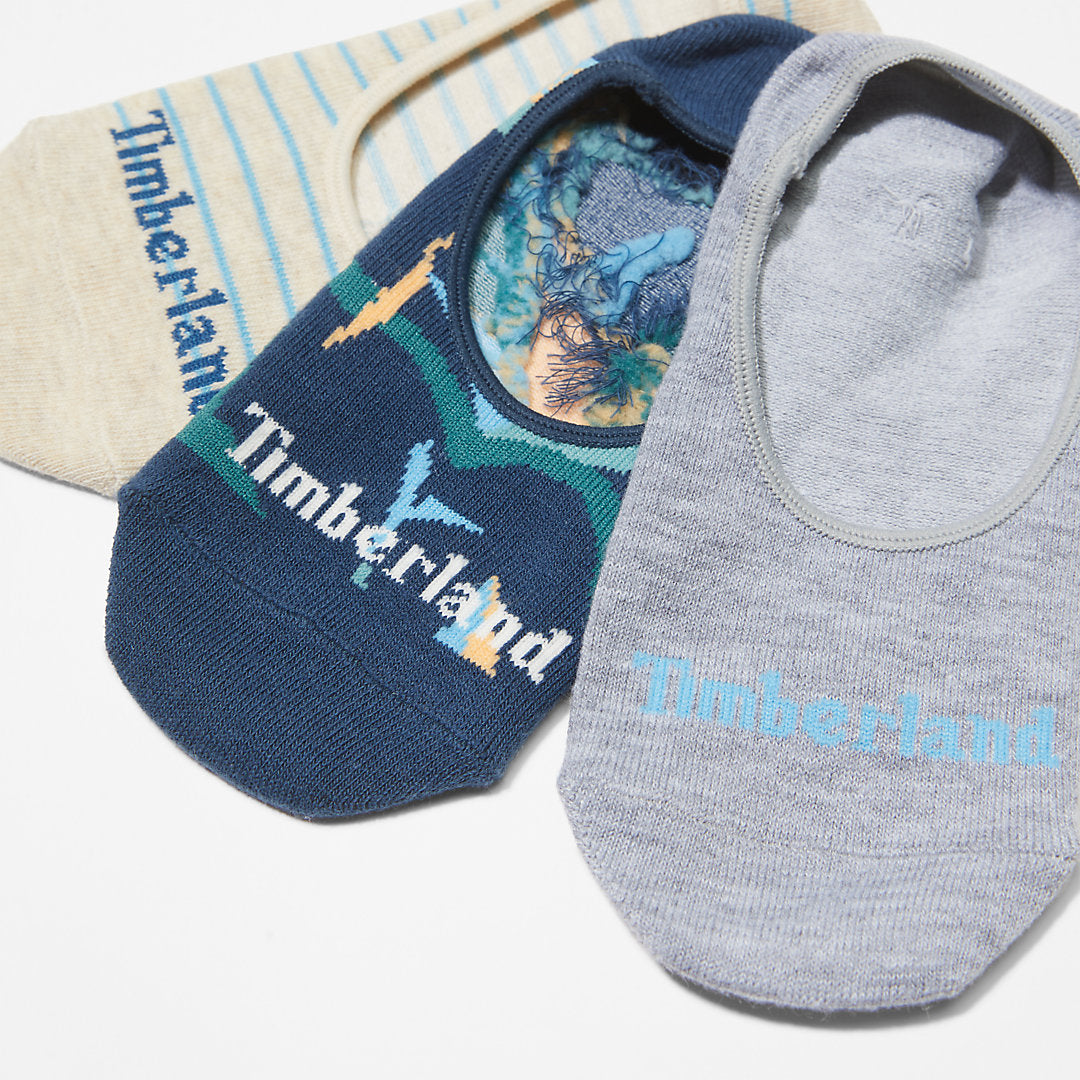 Womens Timberland 3-Pack Tropics No-show Socks for Women in Blue