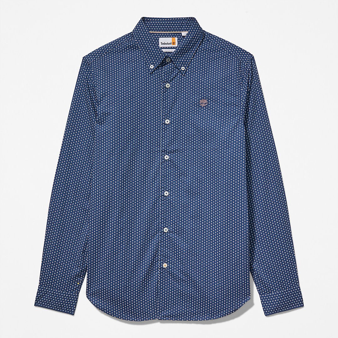 Mens Timberland Microprint Shirt for Men in Blue