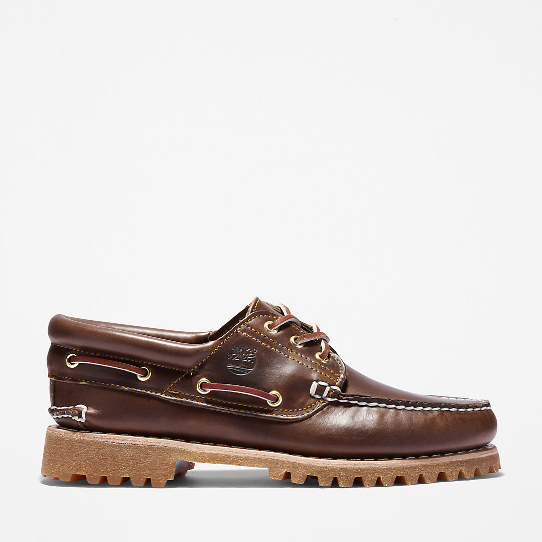 Mens Timberland Timberland® Authentic 3-Eye Boat Shoe for Men in Brown