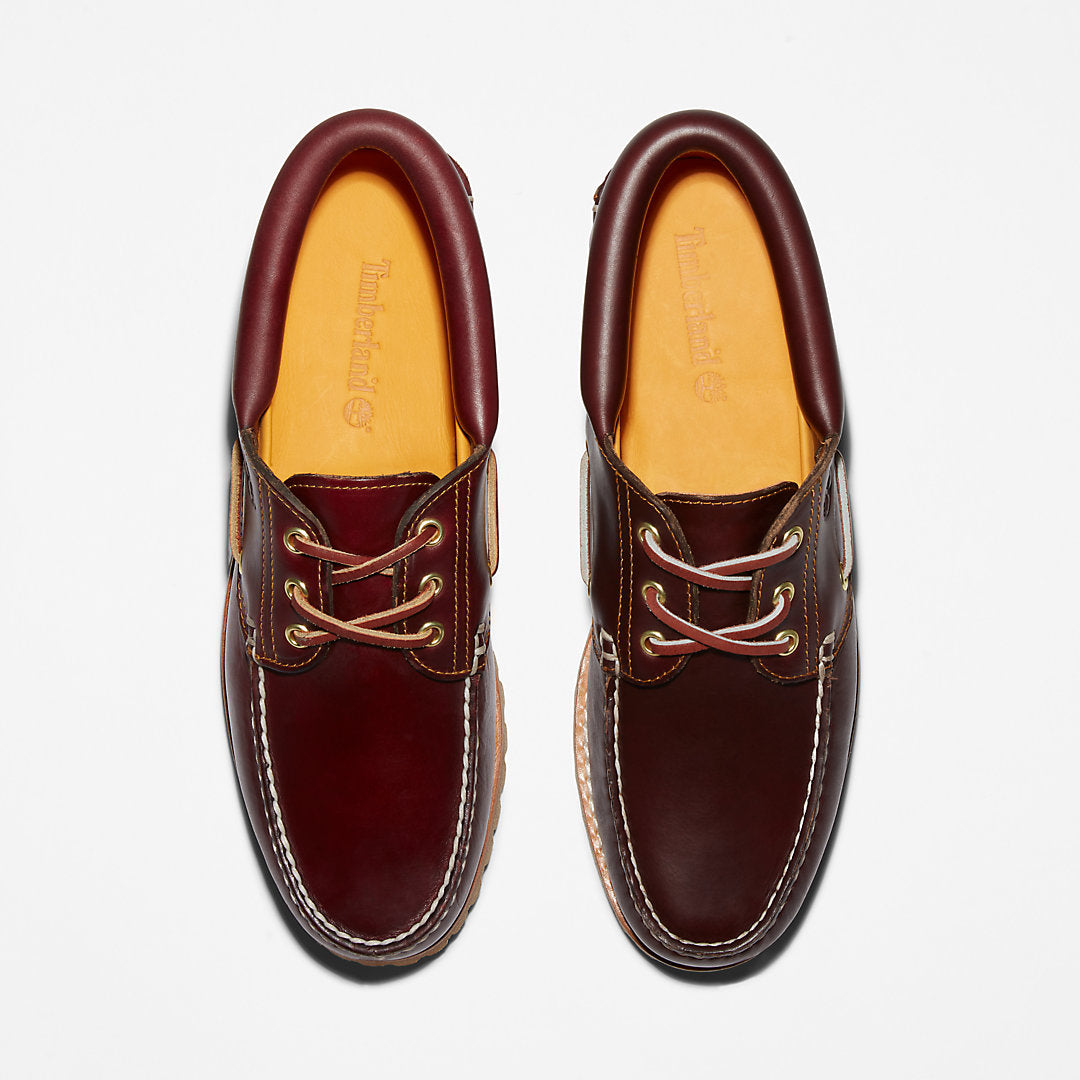 Mens Timberland Timberland® Authentic 3-Eye Boat Shoe for Men in Burgundy