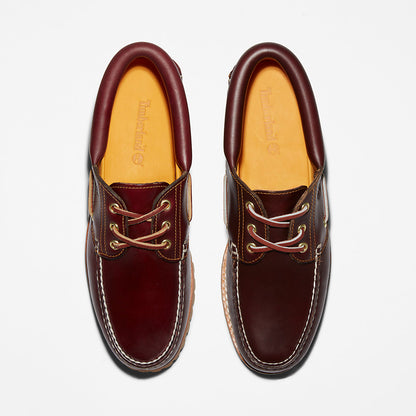 Mens Timberland Timberland® Authentic 3-Eye Boat Shoe for Men in Burgundy