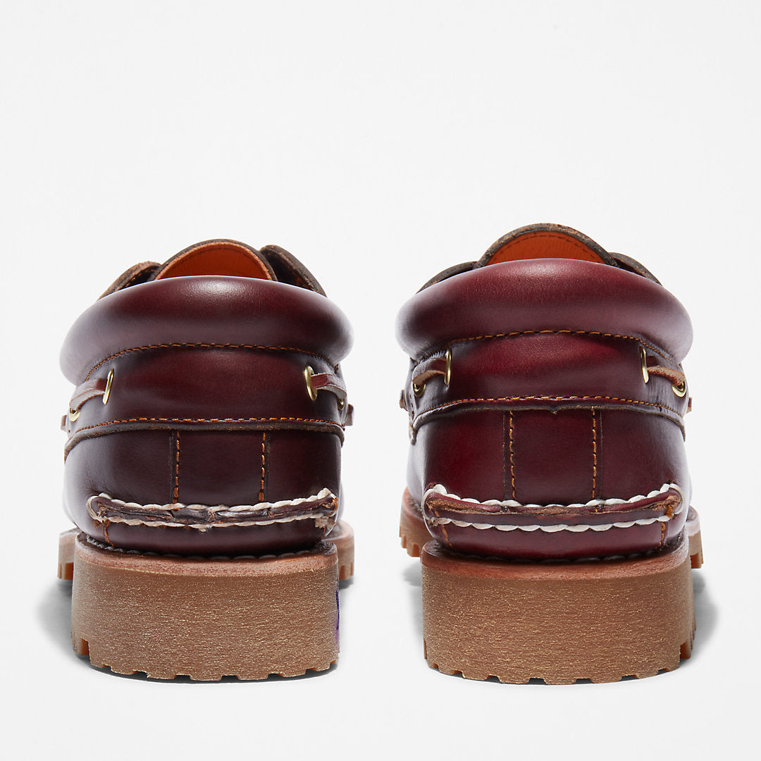 Mens Timberland Timberland® Authentic 3-Eye Boat Shoe for Men in Burgundy