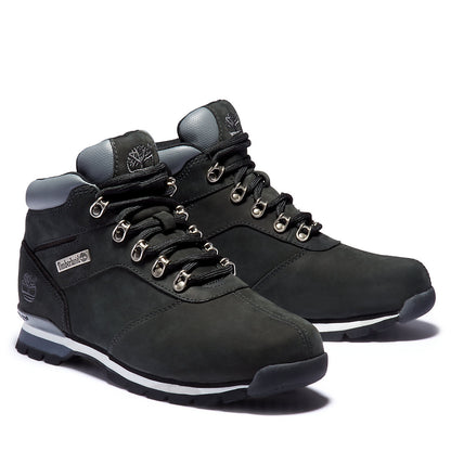 Mens Timberland Splitrock Nubuck Mid Hiker for Men in Black/Silver