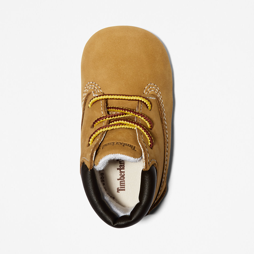 Kids Timberland Crib Bootie and Hat Set for Infant in Yellow