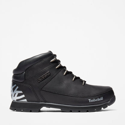 Mens Timberland Euro Sprint Hiker for Men in Black Full-grain