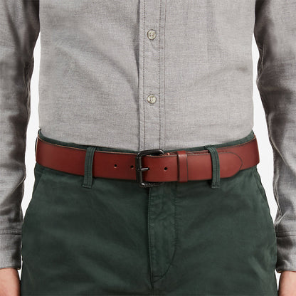 Mens Timberland Roller Buckle Leather Belt for Men in Brown