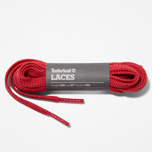 Mens Timberland 119.4cm / 47" Flat Replacement Laces in Red