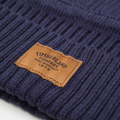 Mens Timberland Gulf Beach Ribbed Beanie for Men in Navy