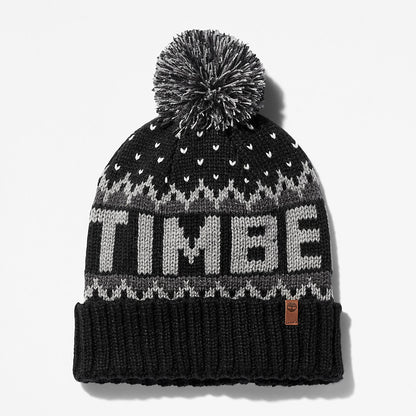 Mens Timberland Winter Roll-up Knit Beanie for Men in Black