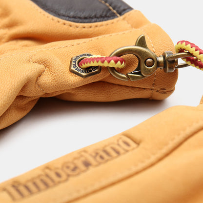 Mens Timberland Winter Hill Leather Gloves for Men in Yellow