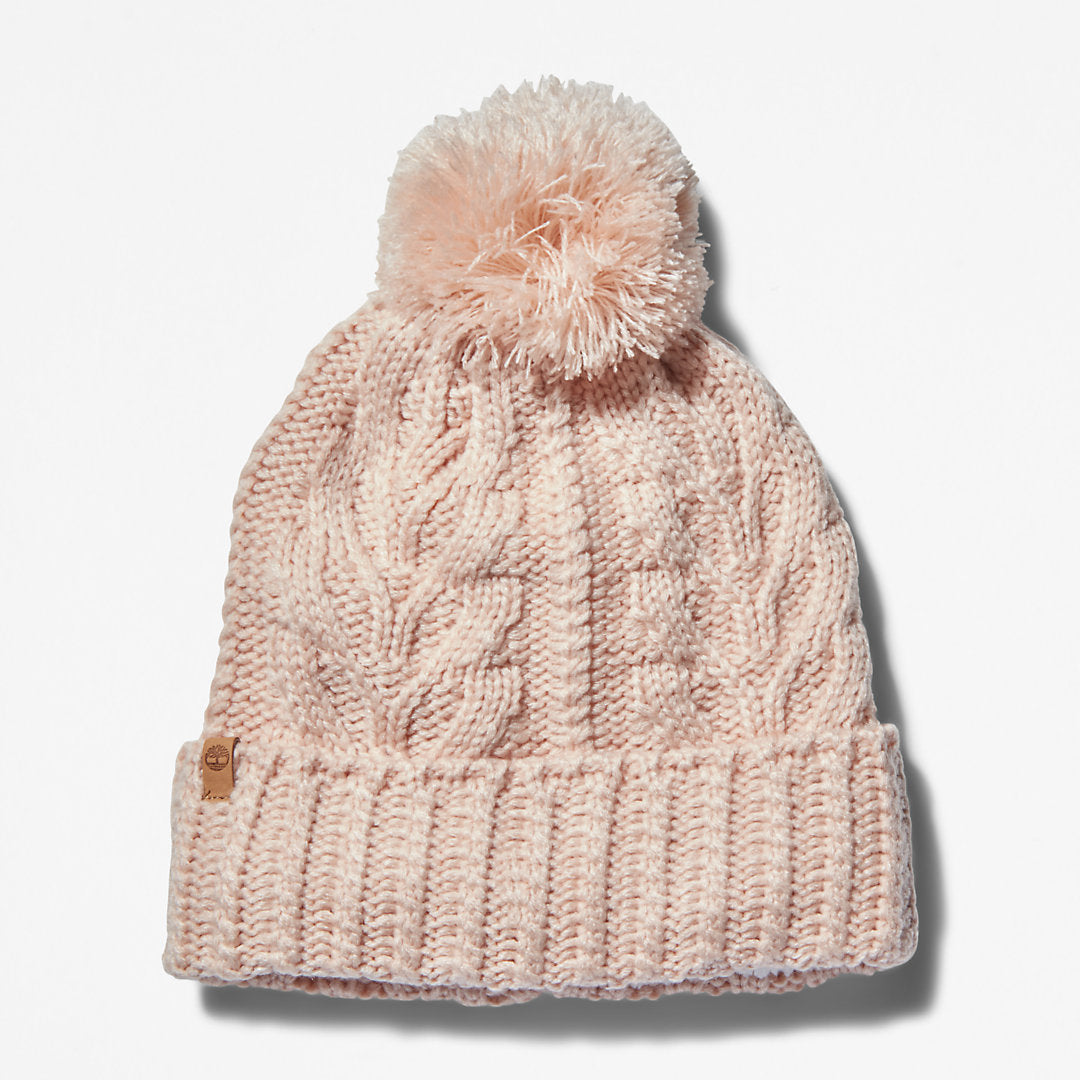 Womens Timberland Autumn Woods Cable Beanie for Women in Light Pink