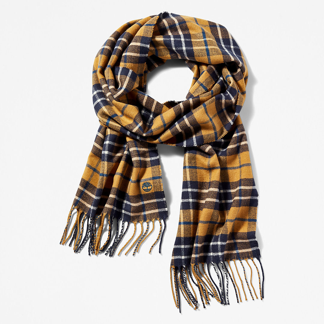 Mens Timberland Cape Neddick Scarf with Gift Box for Men in Yellow