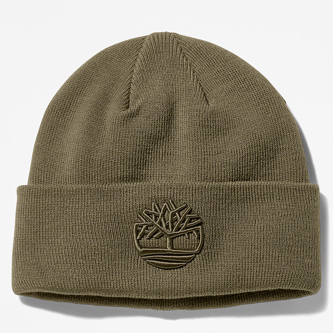 Mens Timberland Newington Embroidered Beanie for Men in Dark Green