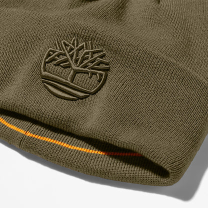 Mens Timberland Newington Embroidered Beanie for Men in Dark Green