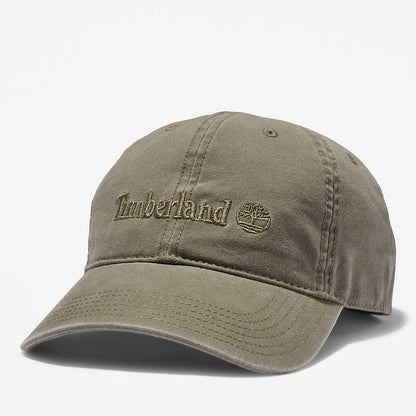 Mens Timberland Cooper Hill Cotton Canvas Baseball Cap for Men in Green