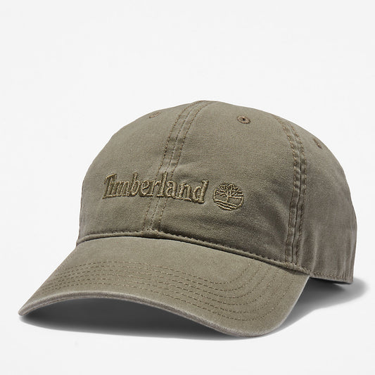 Mens Timberland Cooper Hill Cotton Canvas Baseball Cap for Men in Green