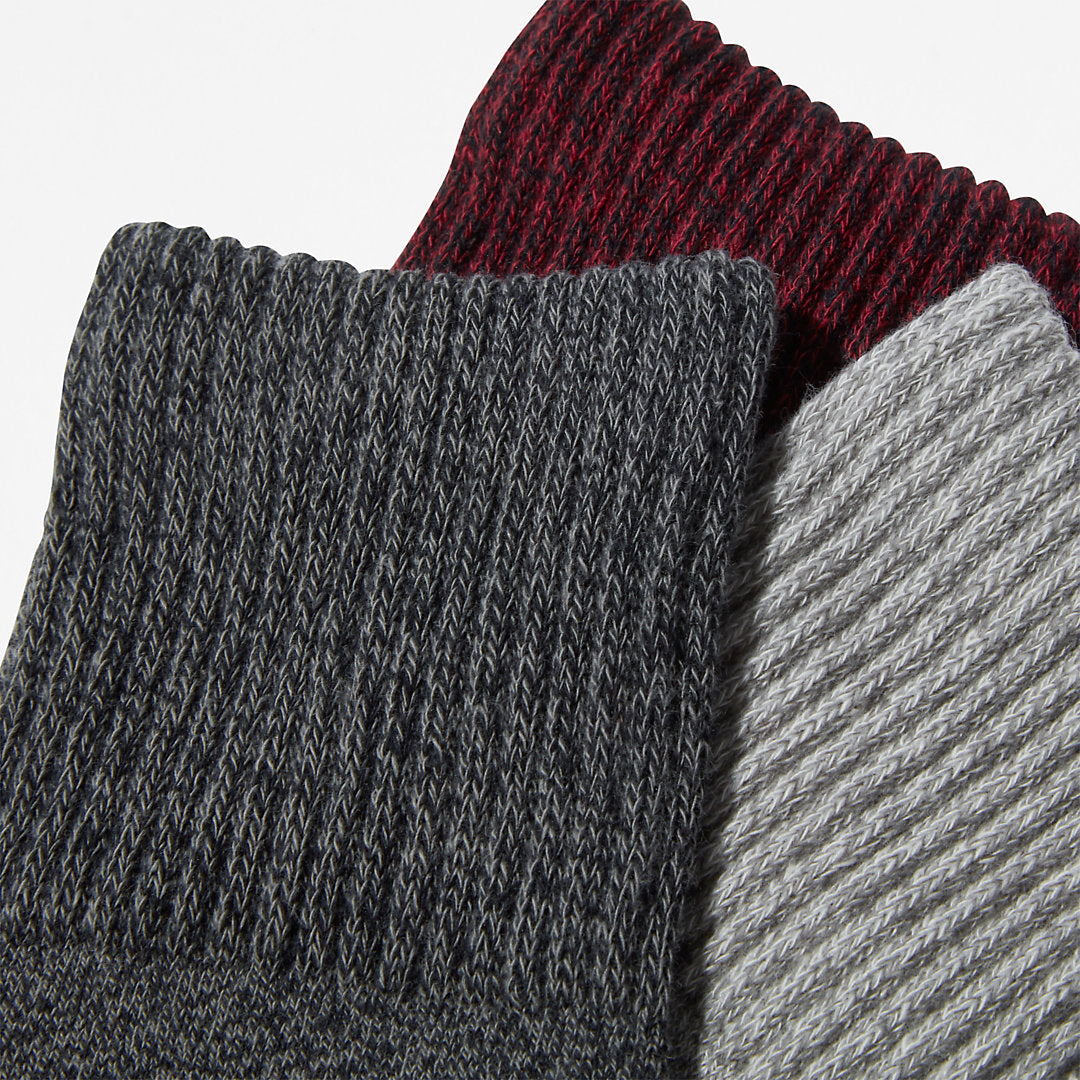 Womens Timberland Three Pack Marled Crew Socks Gift Box for Women in Black