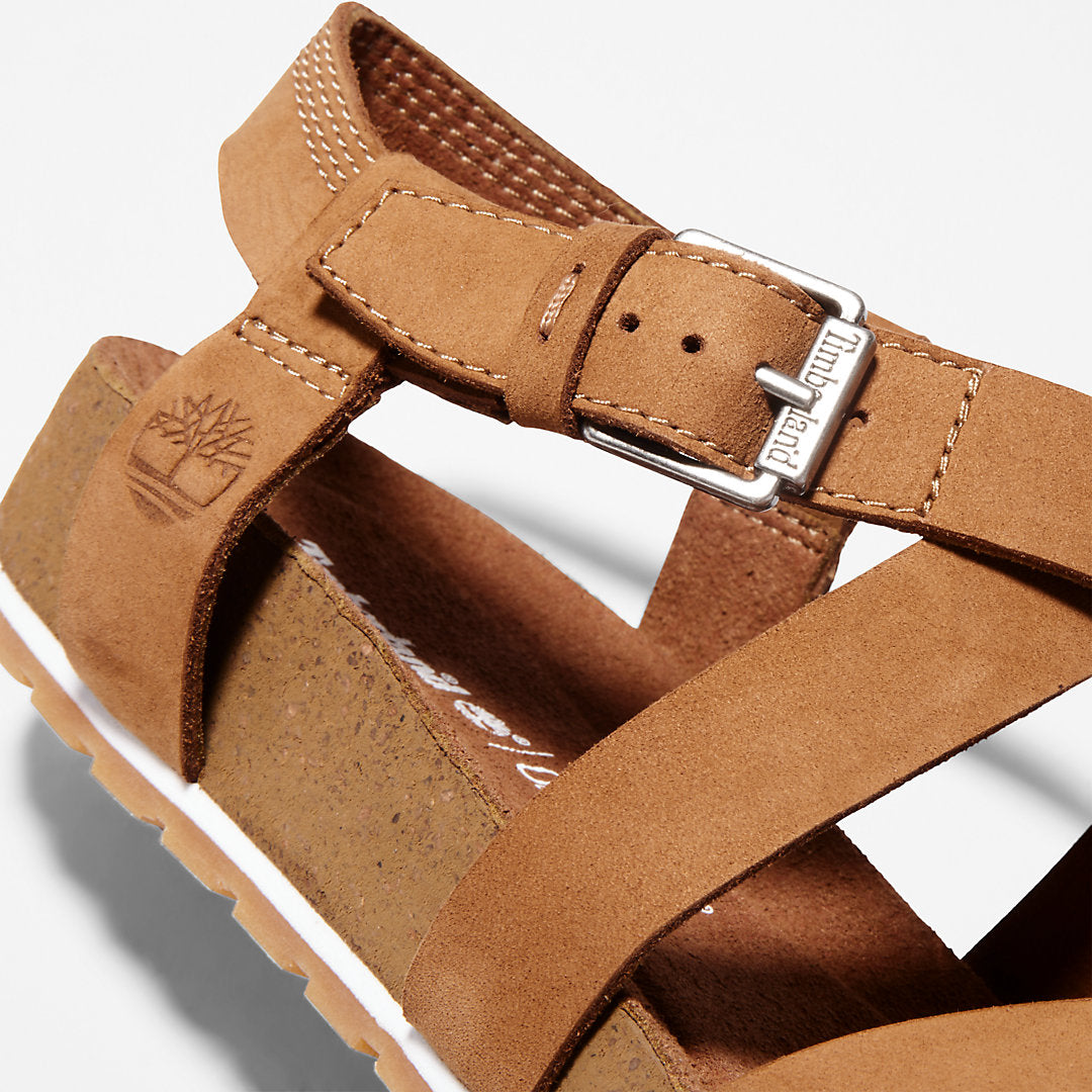 Womens Timberland Malibu Waves Ankle Strap Sandal for Women in Brown