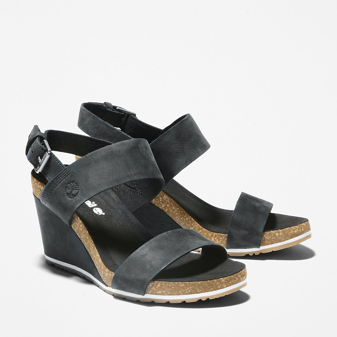 Womens Timberland Capri Sunset Wedge Sandal for Women in Black