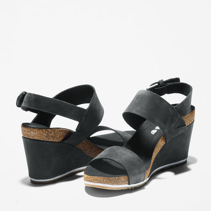 Womens Timberland Capri Sunset Wedge Sandal for Women in Black