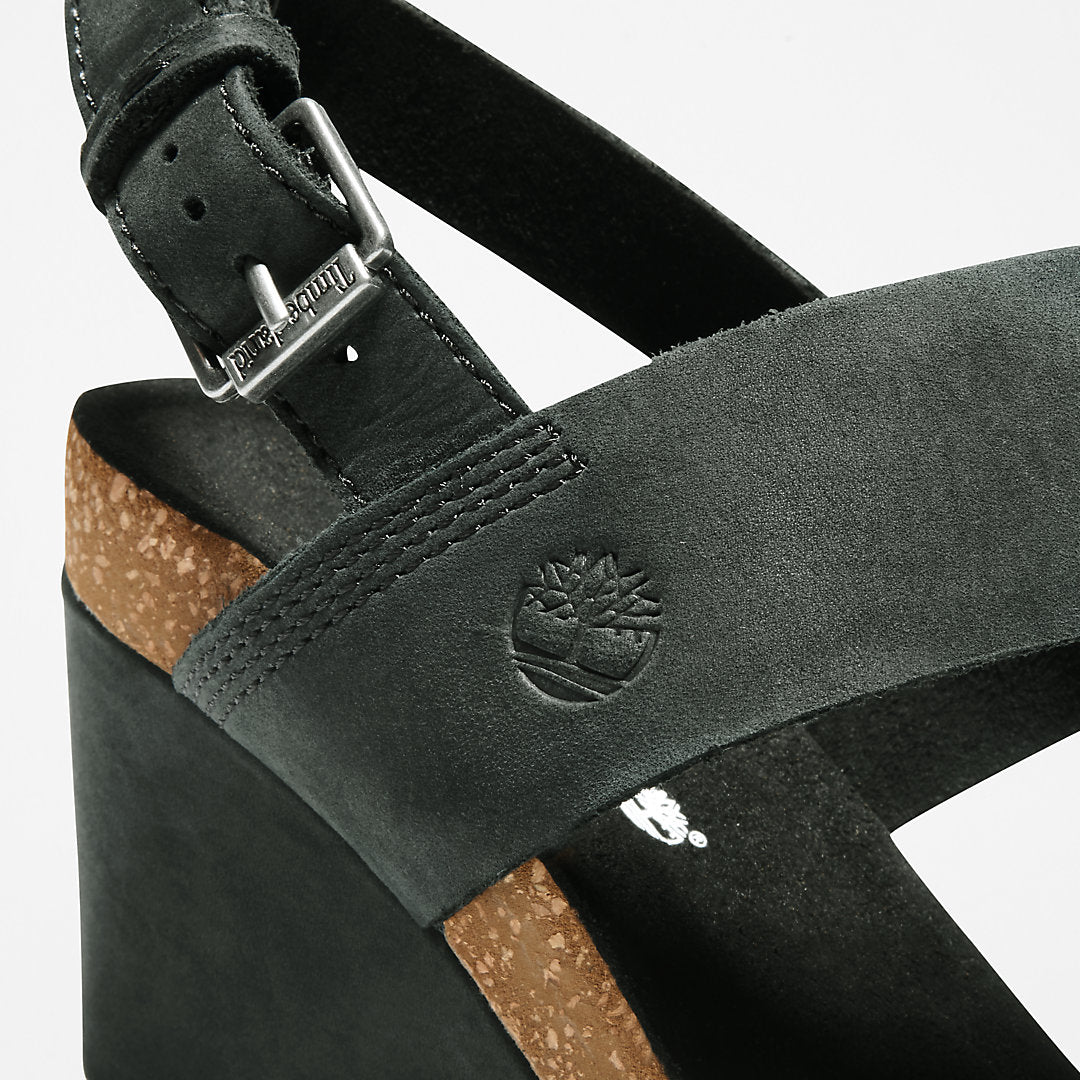 Womens Timberland Capri Sunset Wedge Sandal for Women in Black