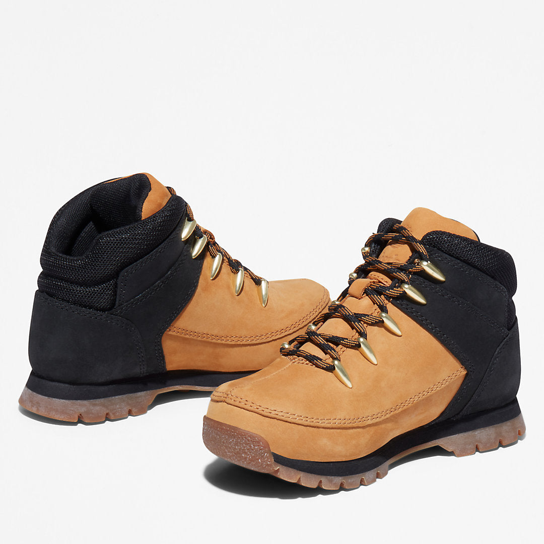 Kids Timberland Euro Sprint Mid Hiker for Junior in Yellow/Black