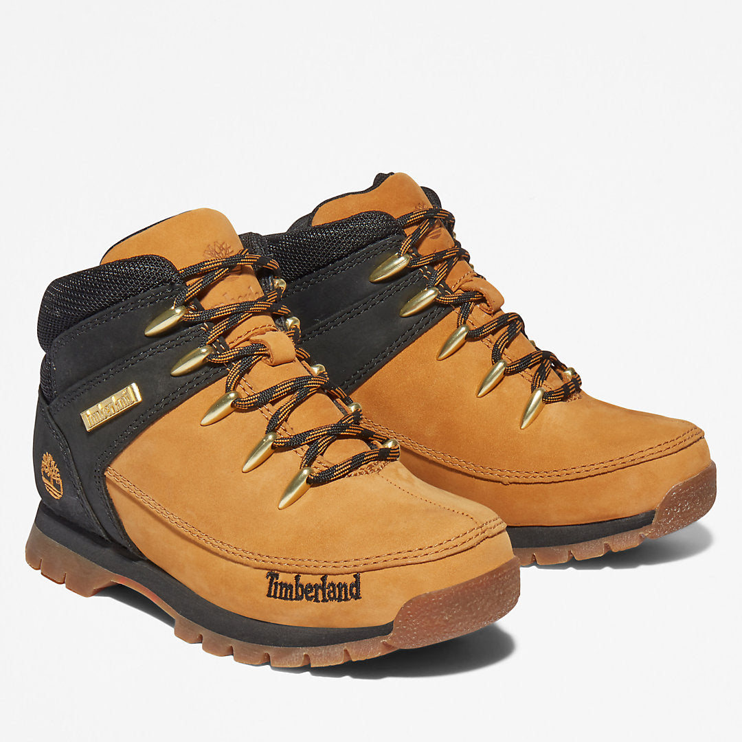 Kids Timberland Euro Sprint Mid Hiker for Youth in Yellow/Black