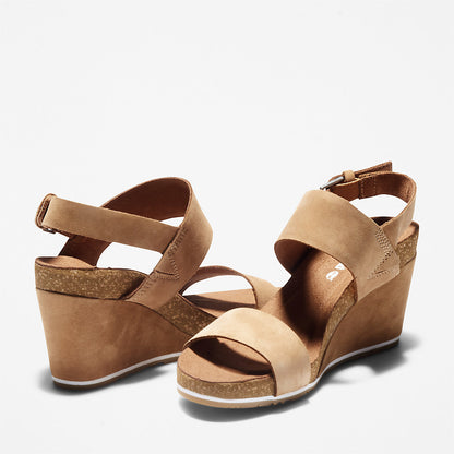Womens Timberland Capri Sunset Wedge Sandal for Women in Brown