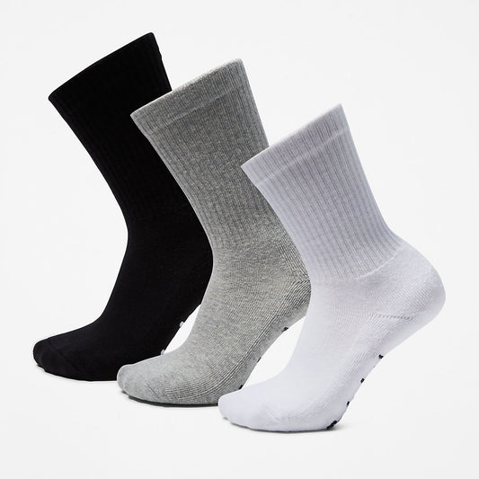 Mens Timberland Stratham 3-Pack Sport Crew Socks for Men in Multi-coloured