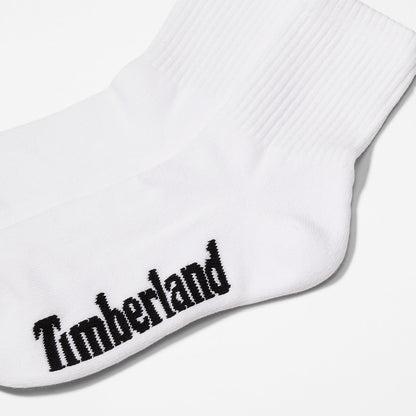 Mens Timberland Stratham 3-Pack Quarter-length Sport Socks for Men in White