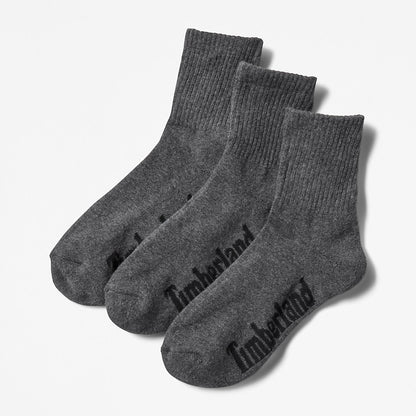 Mens Timberland Stratham 3-pack Sport Socks for Men in Grey