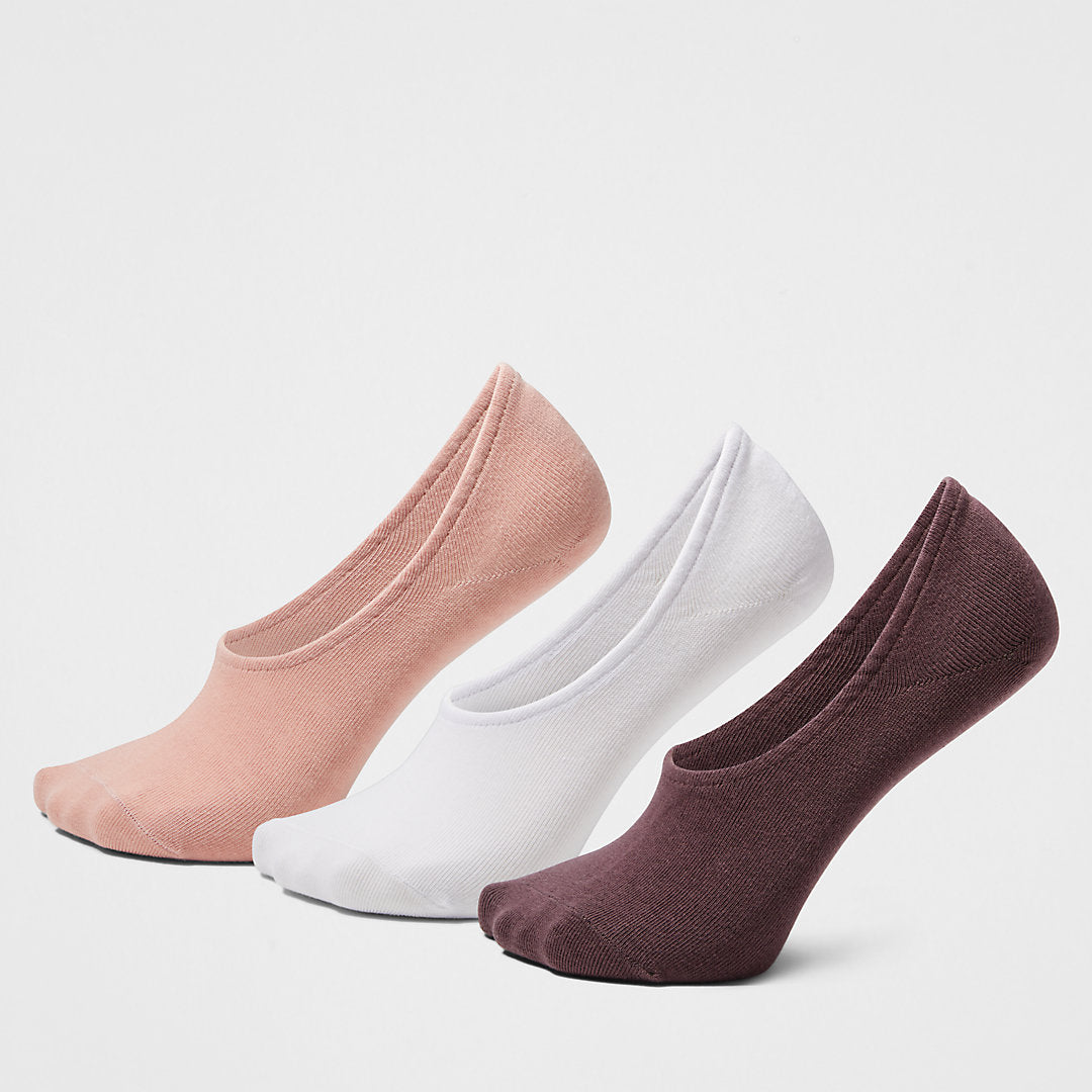Womens Timberland Stratham 3-Pack Anklet Socks for Women in Pink