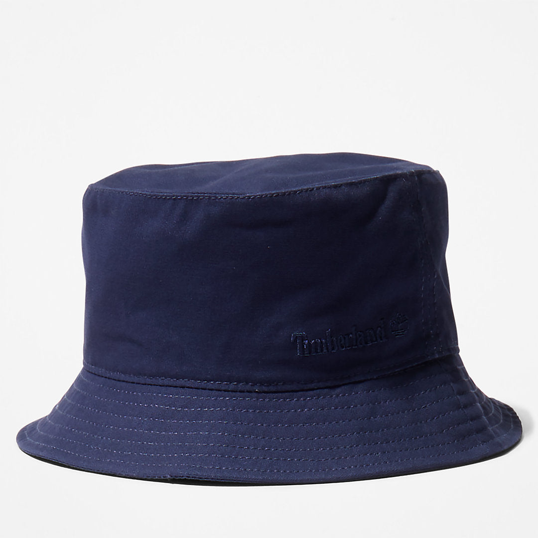 Mens Timberland Canvas Bucket Hat for Men in Navy