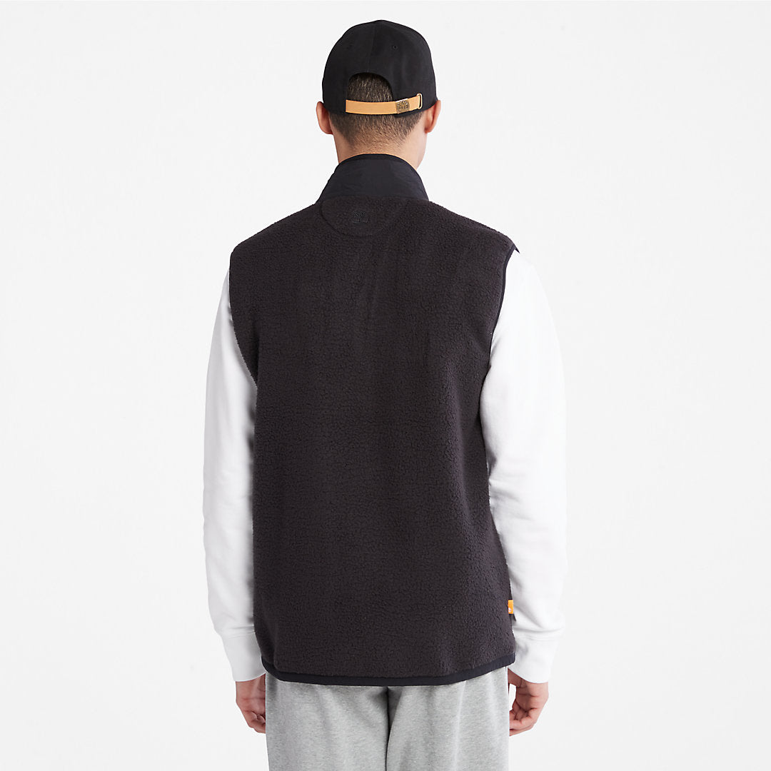 Mens Timberland High-Pile Fleece Gilet for Men in Black