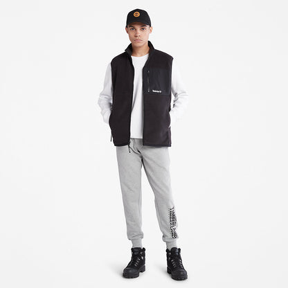 Mens Timberland High-Pile Fleece Gilet for Men in Black